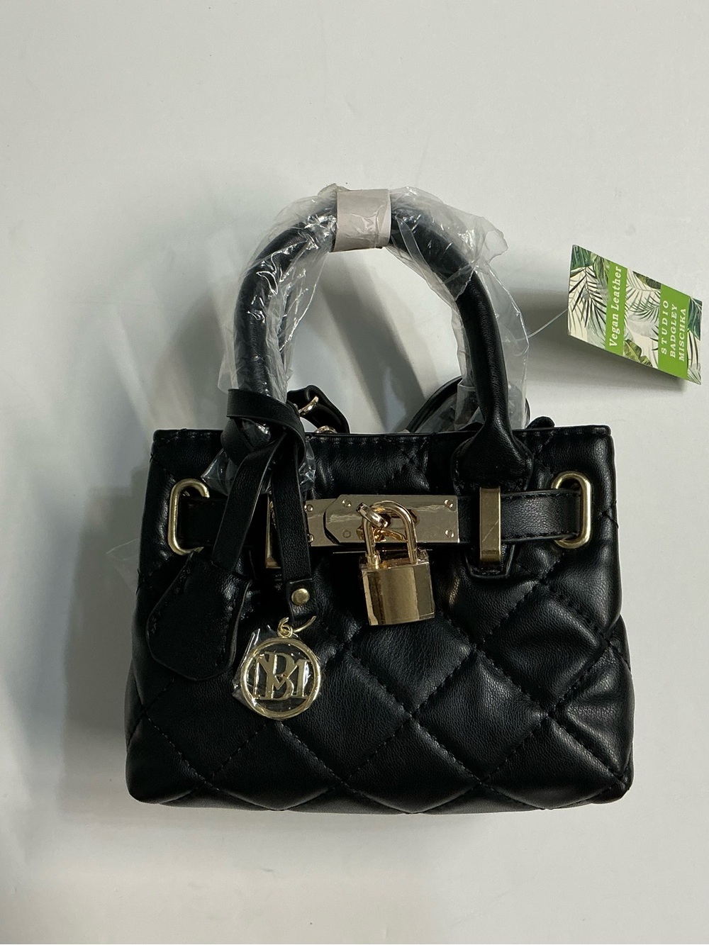 Badgley Mischa Black Mini Diamond Quilted Bag
